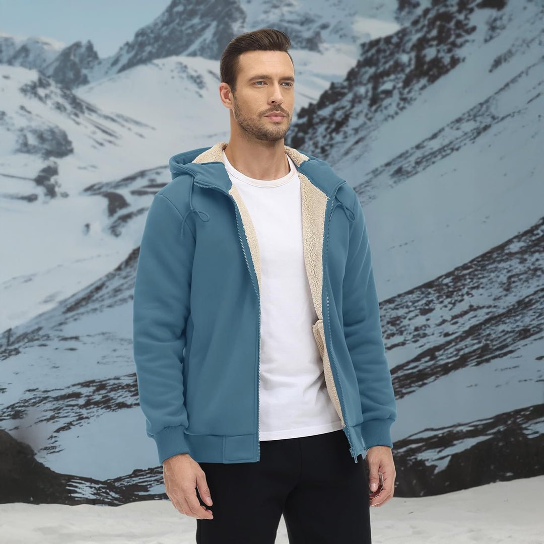 Men's Fleece Hoodie Jacket Windproof Winter Coats