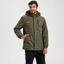 Men's Waterproof Ski Parka Jacket Warm Fleece Lined