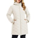 Women's Long Waterproof Puffer Jacket with Hood