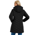 Women's Long Waterproof Puffer Jacket with Hood
