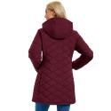 Women's Long Waterproof Puffer Jacket with Hood