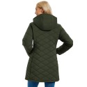 Women's Long Waterproof Puffer Jacket with Hood
