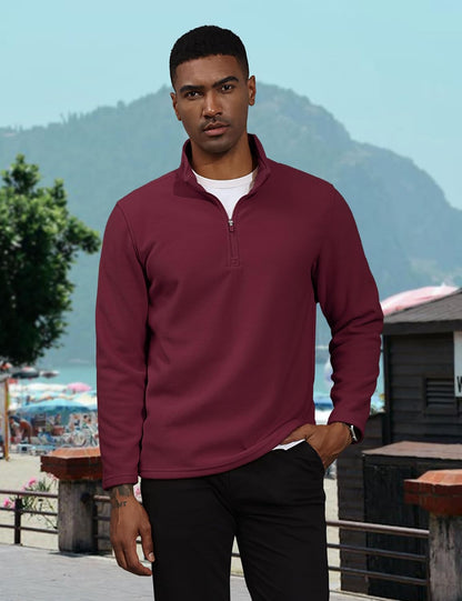 Men's Pullover Workout Fleece 1/4 Zip Uncw Vintage Sweatshirts