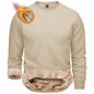 Men’s Sherpa Lined Sweatshirt Warm Heavyweight Fleece Pullover