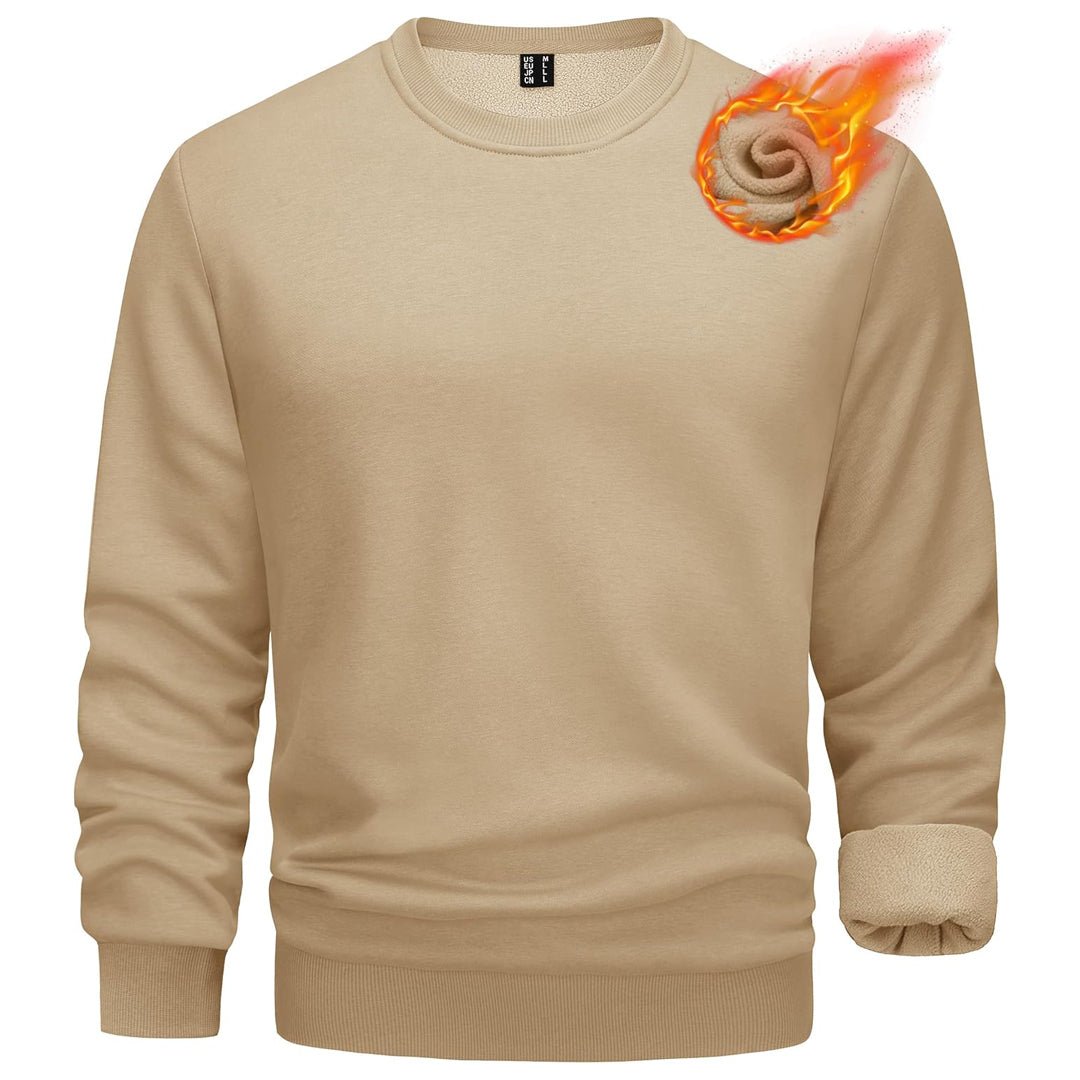 Men's Casual Crewneck Fleece Pullover Sweatshirts