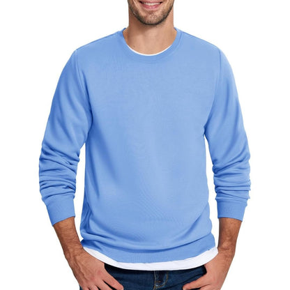 Men's Casual Crewneck Fleece Pullover Sweatshirts