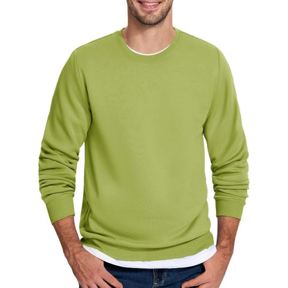 Men's Casual Crewneck Fleece Pullover Sweatshirts