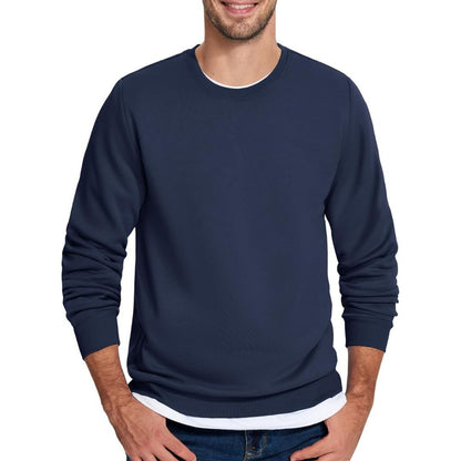 Men's Casual Crewneck Fleece Pullover Sweatshirts