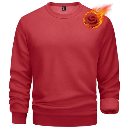 Men's Casual Crewneck Fleece Pullover Sweatshirts