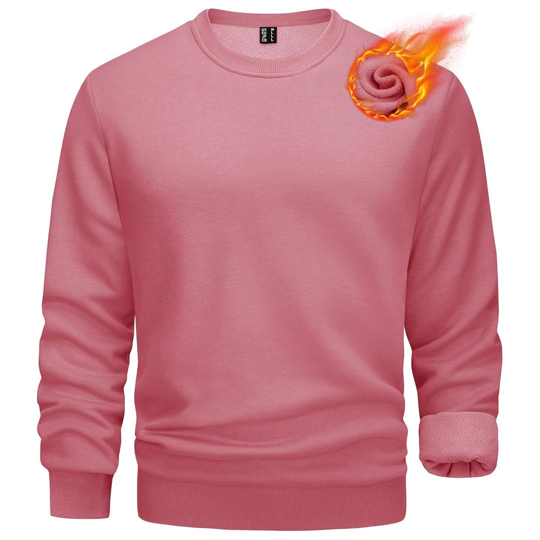 Men's Casual Crewneck Fleece Pullover Sweatshirts