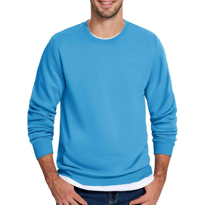 Men's Casual Crewneck Fleece Pullover Sweatshirts