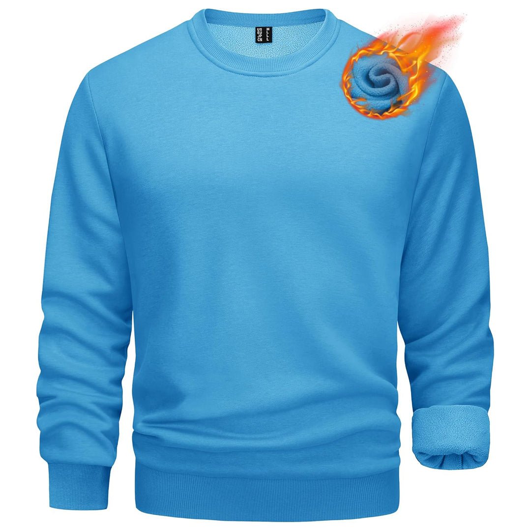 Men's Casual Crewneck Fleece Pullover Sweatshirts