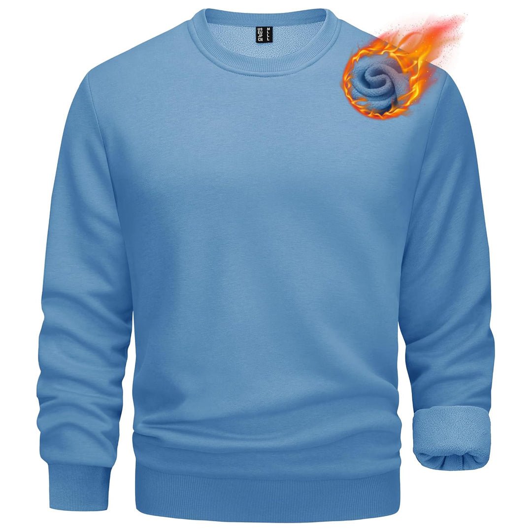 Men's Casual Crewneck Fleece Pullover Sweatshirts