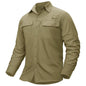Men's Fishing Shirts UPF50+ Sun Protection Shirts with Zipper Pockets