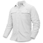 Men's Fishing Shirts UPF50+ Sun Protection Shirts with Zipper Pockets
