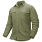 Men's Fishing Shirts UPF50+ Sun Protection Shirts with Zipper Pockets