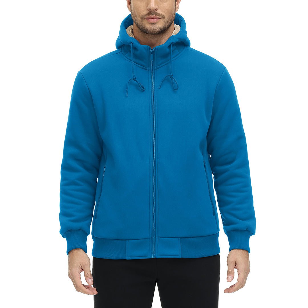 Men's Fleece Hoodie Jacket Windproof Winter Coats