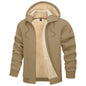 Men's Fleece Hoodie Jacket Windproof Winter Coats