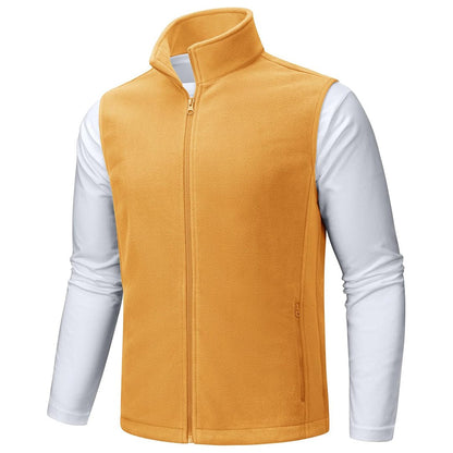 Men's Fleece Vest Sleeveless Outdoor Hiking Jacket