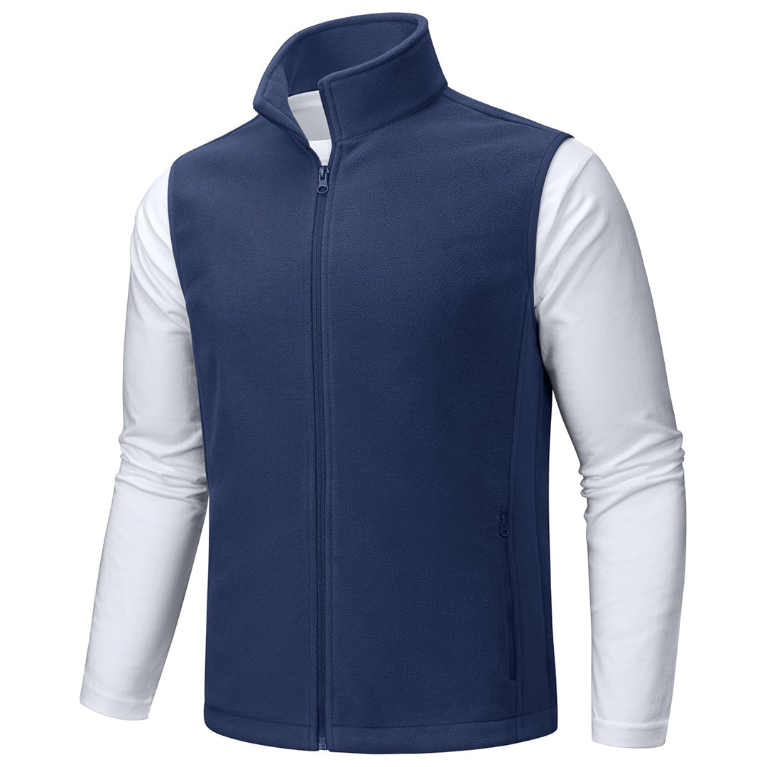 Men's Fleece Vest Sleeveless Outdoor Hiking Jacket