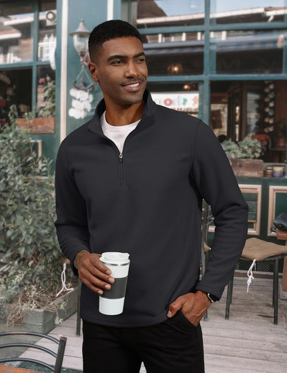 Men's Pullover Workout Fleece 1/4 Zip Uncw Vintage Sweatshirts