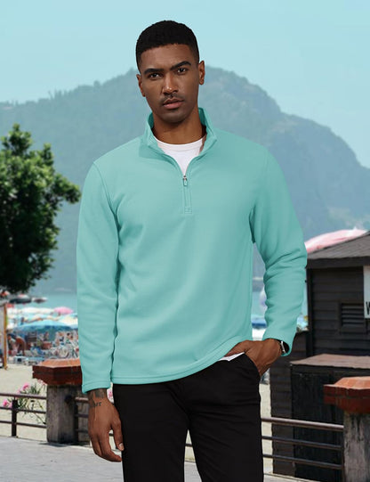 Men's Pullover Workout Fleece 1/4 Zip Uncw Vintage Sweatshirts