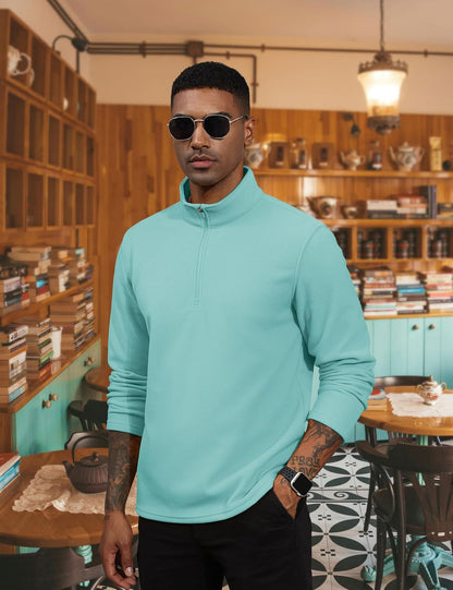 Men's Pullover Workout Fleece 1/4 Zip Uncw Vintage Sweatshirts