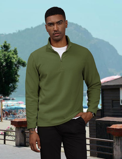 Men's Pullover Workout Fleece 1/4 Zip Uncw Vintage Sweatshirts
