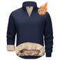 Men's Quarter Zip Fleece Pullover Warm Winter Sweatshirt
