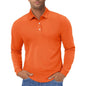 Men's Polo Shirt Long Sleeve Quick Dry for Golf Work Fishing