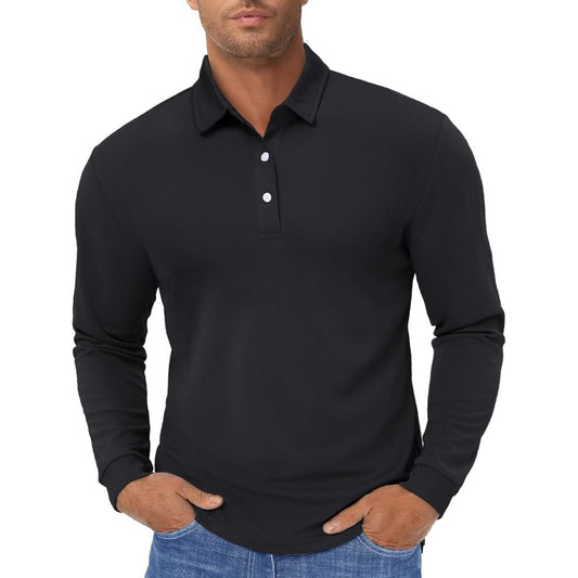 Men's Polo Shirt Long Sleeve Quick Dry for Golf Work Fishing