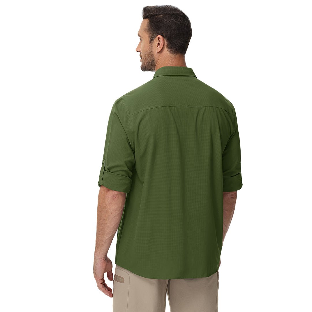 Men's Quick Dry Tactical Shirts UV Protection Hiking Shirt