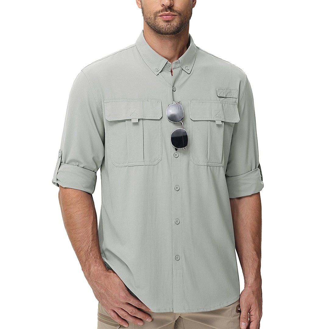 Men's Quick Dry Tactical Shirts UV Protection Hiking Shirt