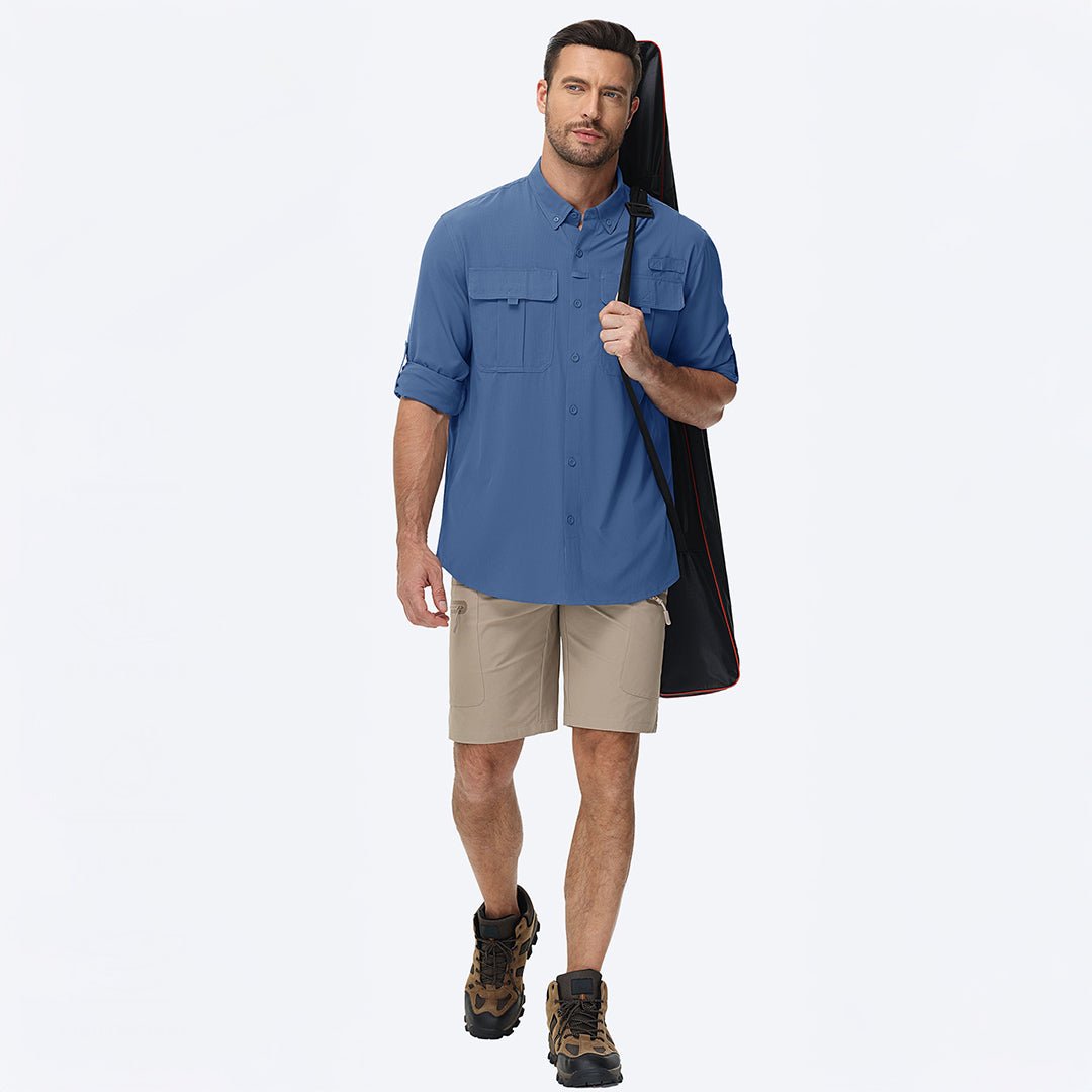 Men's Quick Dry Tactical Shirts UV Protection Hiking Shirt