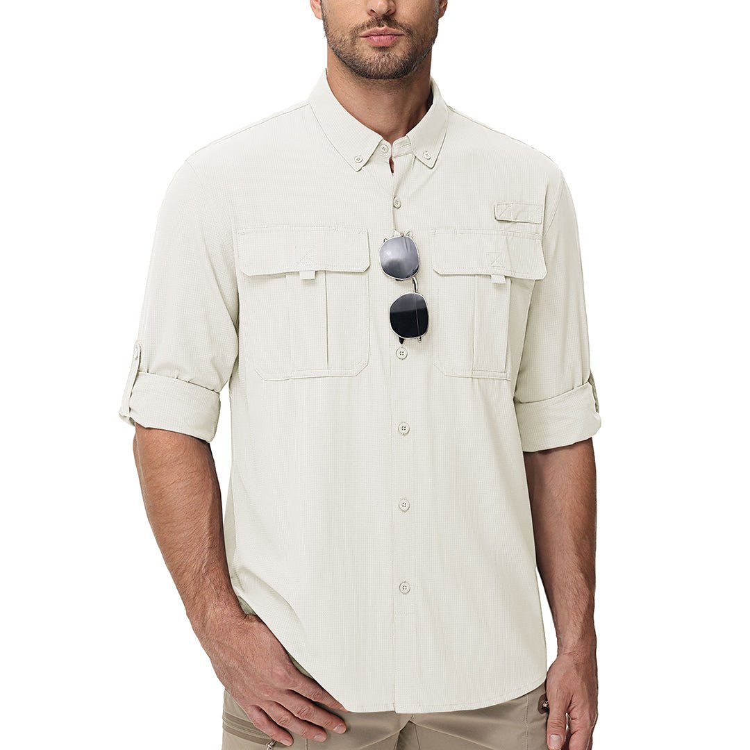 Men's Quick Dry Tactical Shirts UV Protection Hiking Shirt