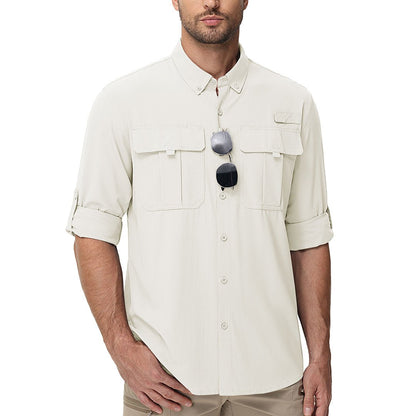 Men's Quick Dry Tactical Shirts UV Protection Hiking Shirt