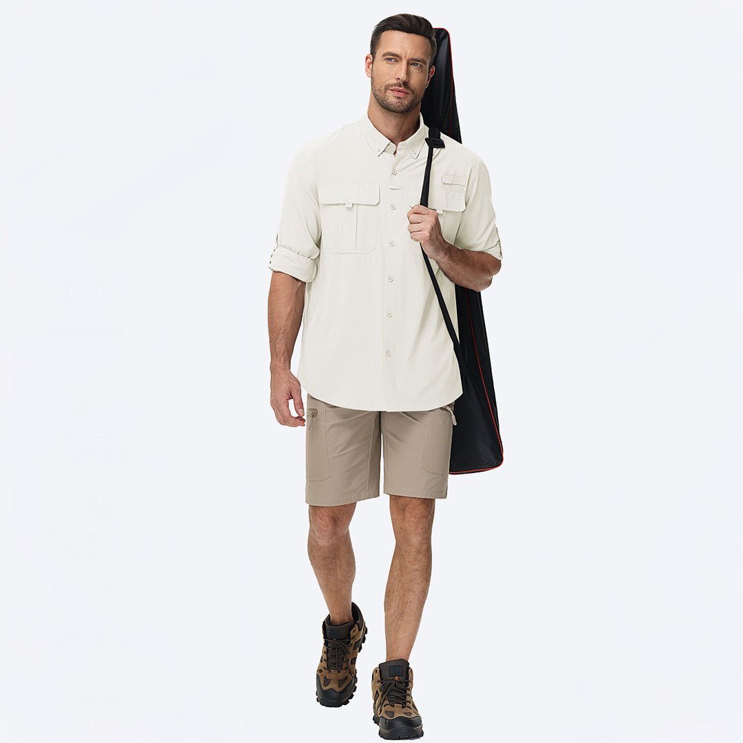 Men's Quick Dry Tactical Shirts UV Protection Hiking Shirt