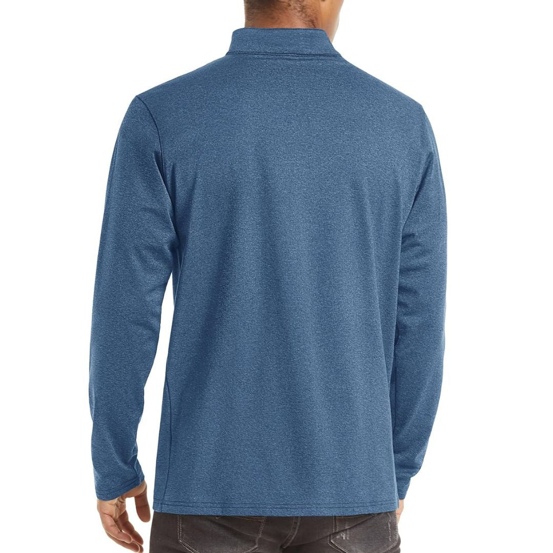 Men’s Quarter Zip Pullover Sweatshirt Long Sleeve Winter Fleece Lined Thermal