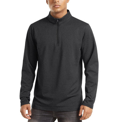 Men’s Quarter Zip Pullover Sweatshirt Long Sleeve Winter Fleece Lined Thermal