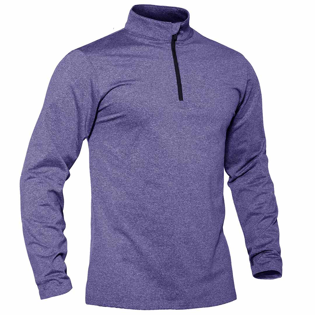 Men’s Quarter Zip Pullover Sweatshirt Long Sleeve Winter Fleece Lined Thermal