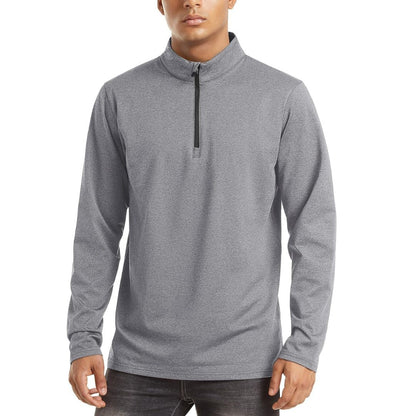 Men’s Quarter Zip Pullover Sweatshirt Long Sleeve Winter Fleece Lined Thermal