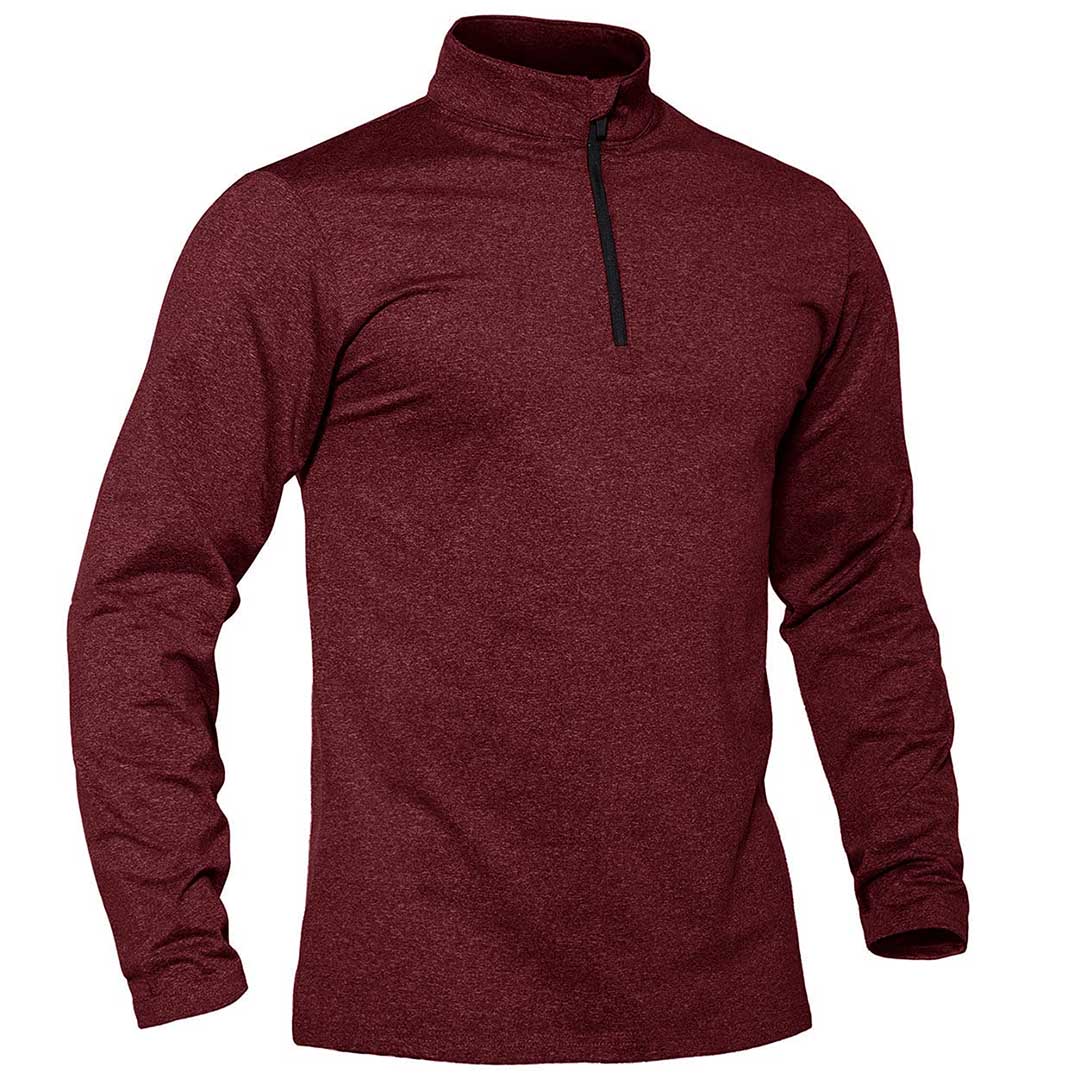 Men’s Quarter Zip Pullover Sweatshirt Long Sleeve Winter Fleece Lined Thermal