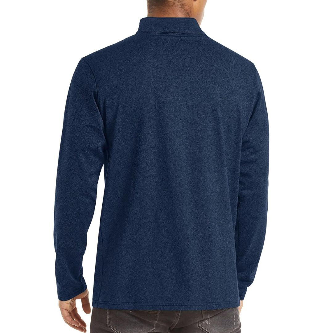 Men’s Quarter Zip Pullover Sweatshirt Long Sleeve Winter Fleece Lined Thermal