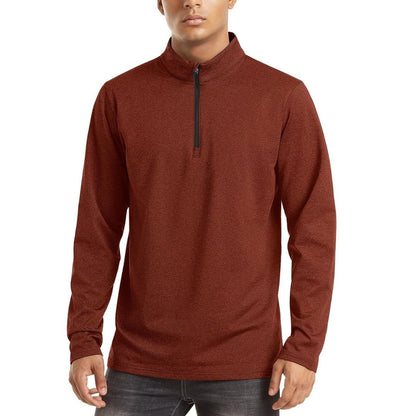 Men’s Quarter Zip Pullover Sweatshirt Long Sleeve Winter Fleece Lined Thermal