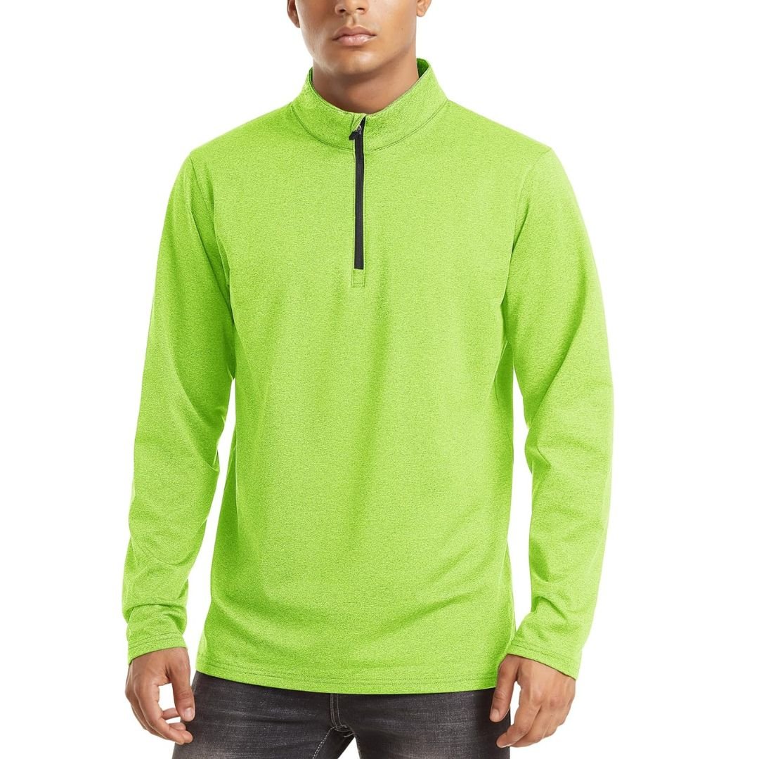 Men’s Quarter Zip Pullover Sweatshirt Long Sleeve Winter Fleece Lined Thermal