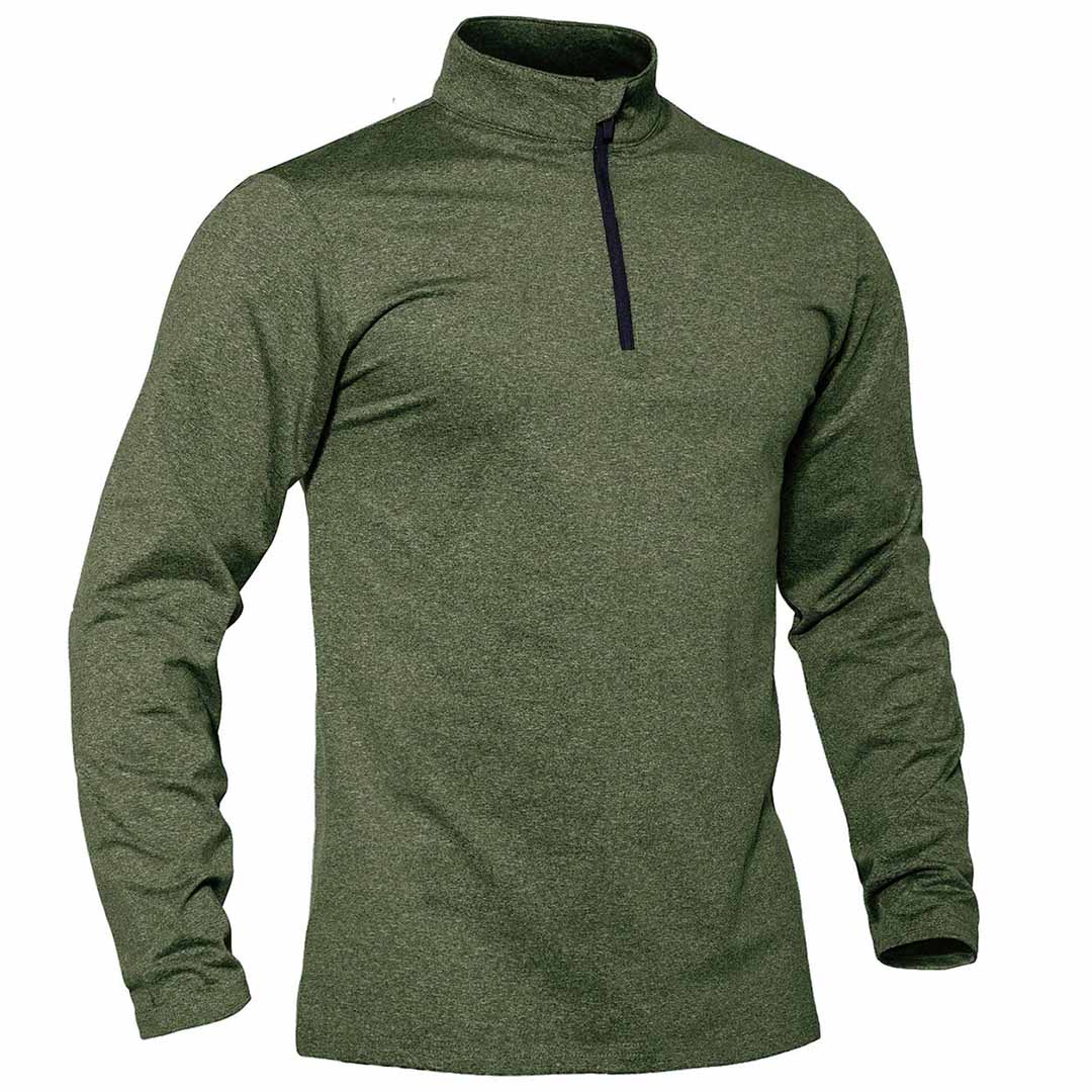 Men’s Quarter Zip Pullover Sweatshirt Long Sleeve Winter Fleece Lined Thermal