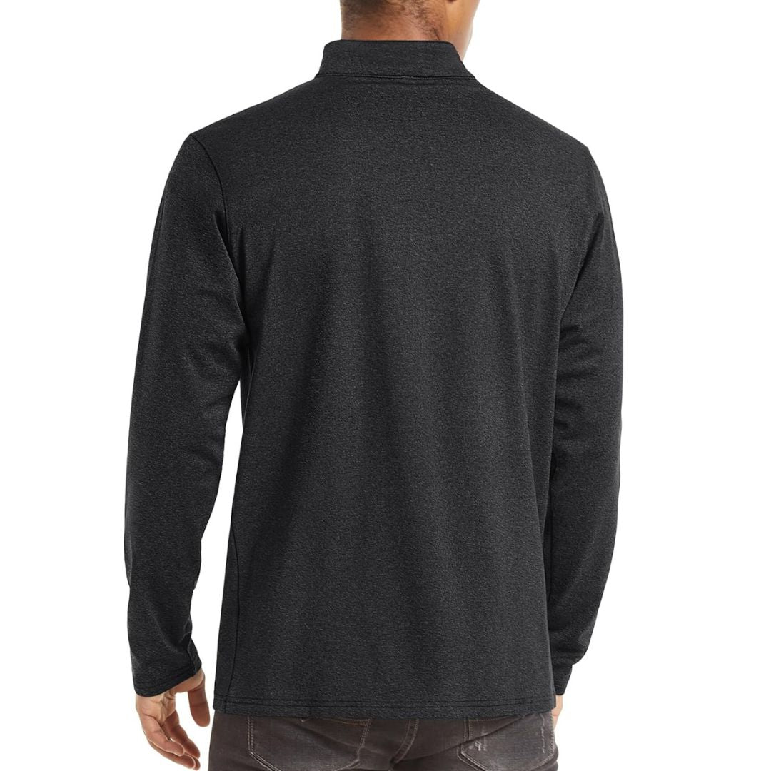 Men’s Quarter Zip Pullover Sweatshirt Long Sleeve Winter Fleece Lined Thermal