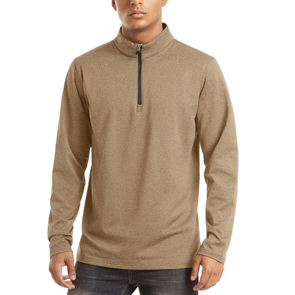 Men’s Quarter Zip Pullover Sweatshirt Long Sleeve Winter Fleece Lined Thermal