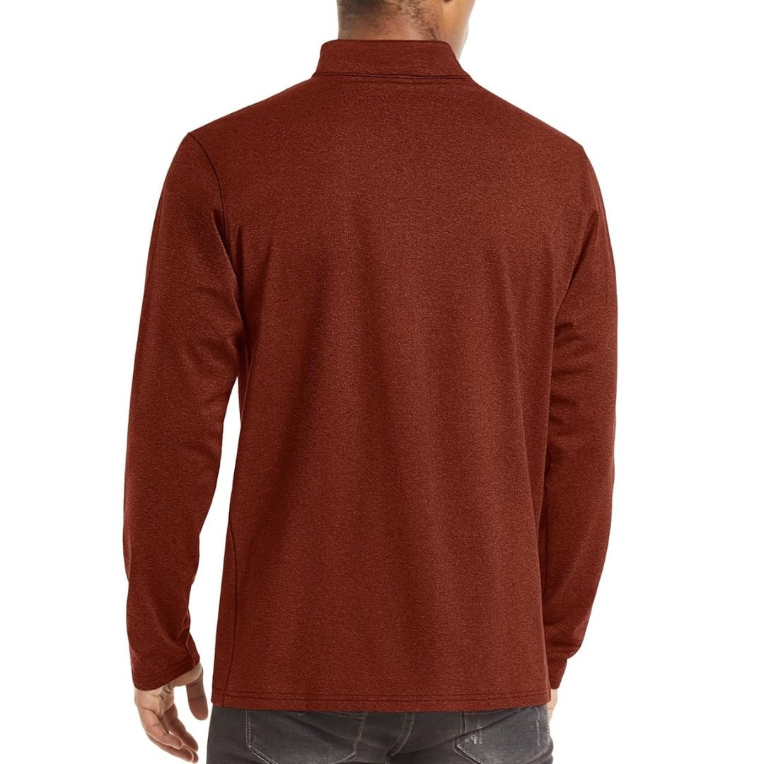 Men’s Quarter Zip Pullover Sweatshirt Long Sleeve Winter Fleece Lined Thermal