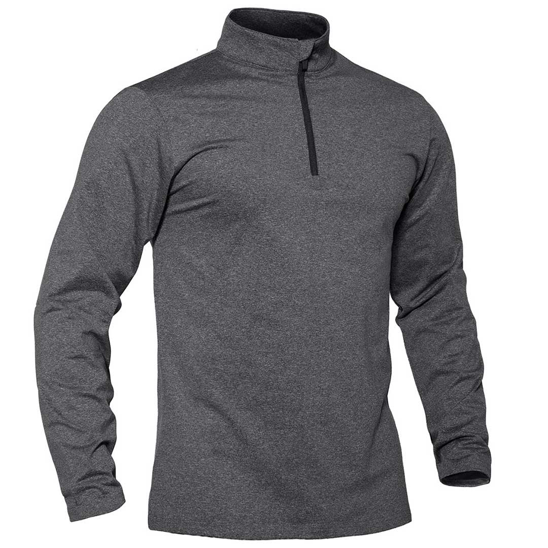 Men’s Quarter Zip Pullover Sweatshirt Long Sleeve Winter Fleece Lined Thermal
